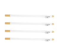 PENIKOKO Lot de 4 set de Crayons à Sourcils Waterproof Blancs avec Taille-Crayon Intégré Crayon à Dessin de Coiffure pour Ligne des Cheveux Maquillage Précis Résistant à la Transpiration