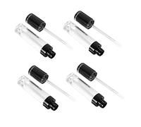 PENIKOKO Lot de 4 Tubes Vides de Gloss à Lèvres 8 Ml, Plastique Transparent, Format Petit, pour Recharges de Maquillage Féminin, Usage Quotidien, Capuchons Inclus, Compatible Diy, Pratique