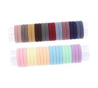 PENIKOKO Lot de 40 Élastiques à Cheveux en Polyester sans Couture pour Filles et Femmes, Haute Élasticité, Solide et Résistants la Casse, Maison Voyages