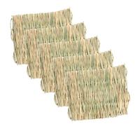 PENIKOKO Lot de 5 Tapis Tissés en Paille pour Petits Animaux Taille Petit Tapis de Couchage Rafraîchissant et Isolant pour Lapin Hamster et Cochon D’Inde Usage Quatre Saisons Cage