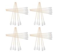 PENIKOKO Lot de 50 Cotons-tiges Blancs à Tête Extra Large en Coton Manche en Bois Ergonomique, Écouvillons D'application Individuels et Appareils Électroniques à Domicile