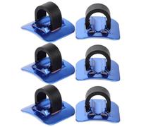 PENIKOKO Lot de 6 Clips en C en Plastique Bleu pour Câble de Frein et Dérailleur, Guides-câbles Vélo Route et VTT, Clips Câbles Adhésifs pour Fixation Cadre, Accessoire Gestion