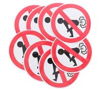 PENIKOKO Lot de 8 Autocollants Humoristiques en Pvc Réfléchissants « Interdit de » pour Vitres de Voiture, Camions et Motos, Stickers Décoratifs Anti-odeurs Adaptés à Espaces Clos