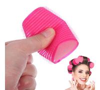 PENIKOKO Lot de 8 Bigoudis Auto-Agrippants en Éponge Rose Fuchsia Rouleaux Doux pour Cheveux Longs Outil de Coiffure pour Femme Coiffage sans Chaleur Adapté Cheveux Secs ou Humides