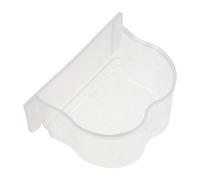 PENIKOKO Lot de 8 Gobelets Alimentaires en Plastique Transparent Grand Format pour Cage à Oiseaux, Mangeoire Suspendue Demi-Lune Renforcée pour Perroquets, Calopsittes et Petits