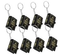 PENIKOKO Lot De 8 Mini Porte-Clés Bibles Porte-Clés De Baptême Porte-Clés D'Église Porte-Clés Sacrés Porte-Clés Miniatures Bible Porte-Clés Anneau Porte-Clés Communion