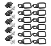 PENIKOKO Lot de 8 sets de Crochets de Toit pour Voiture Anneaux de Traction Robustes Kit de Fixation Rapide 4 Portes Accessoires Universels pour Couverture de Toit Automobile