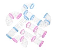PENIKOKO Lot de Tunnels pour Hamster Transparents DIY, Tubes Connecteurs Extérieurs en Plastique Transparent, Taille Standard, Extension Cage à Hamster, Jouet Interactif pour Petits