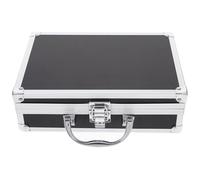 PENIKOKO Mallette Rigide en Aluminium 23X16X7 CM Boîte à Outils Multifonction Noire Boîtier Métallique Portable Grosse Capacité pour Rangement D’Instruments et Outils Professionnels