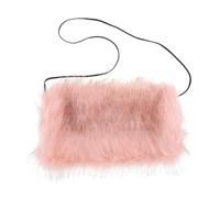 PENIKOKO Manchon Mains D’Intérieur en Fausse Fourrure Épaisse Chauffe-Mains Rose et Noir à Motifs Jacquard Petit Coussin Chaud Hiver Accessoire Cosy pour Voyage et Maison