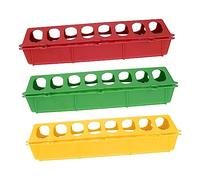 PENIKOKO Mangeoire à Poulets Anti-éparpillement Pliable en Plastique 30x12,5x8 Cm pour Cage Oiseaux Poulets Canetons 3 Pièces