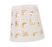 PENIKOKO Modern Metal Small Lampshade With Moon-shaped Hollow Out Design Lamp Shade Replacement For Table Floor And Nightstand Lamps Easy Installation And Light Diffusion