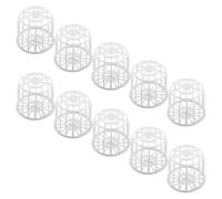 PENIKOKO Nichoir en Plastique Blanc Entretien Simple pour Canaris et Pinsons 10pcs Accessoire Cage Oiseaux, Environnement Sécurisé pour Élevage en Volière ou Cage