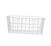 PENIKOKO Organisateur De Congélateur Coffre 28x21,5x12 Cm Panier De Rangement En Fil Métallique Blanc Bac De Stockage Alimentaire Pratique Pour Fruits Et Légumes La Cuisine Maison