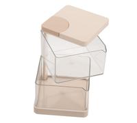 PENIKOKO Organiseur Rotatif de Maquillage Multicouche Boîte de Rangement pour Éponges et Bijoux Support de Bureau Compact Anti-Poussière Décoration et Organisation de Maquillage