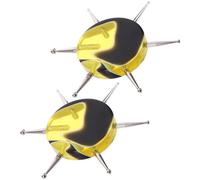 PENIKOKO Outils à Pointiller pour Ongles 2pcs Multifonction en Acrylique et Métal Manche Rond pour Nail Art et Travaux Manuels de Poterie