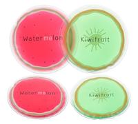 PENIKOKO Pack De Glace En Gel Réutilisable Fruité 4 Pièces Compresses Froides Légères En Gel Pvc Pour Soulager Blessures Et Enflures, Soins Cryothérapie Maison Garçon Et Filles