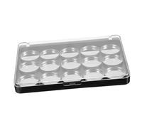 PENIKOKO Palette Vide Magnétique pour Fards à Paupières Format Compact Palette de Maquillage DIY pour Femmes Usage Voyage 15 Emplacements en Métal Noir Brillant