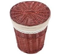 PENIKOKO Panière à Linge Tissée Rotin avec Couvercle Panier de Rangement Pastoral pour Vêtements Jouets et et Pratique pour Maison et