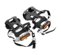 PENIKOKO Pédales de Vélo Antidérapantes avec Sangles pour Garçon et Filles Paire pour Vélo D'appartement VTT Alliage Résistant Cale-Pieds Sécurisés pour Usage Intérieur et Extérieur