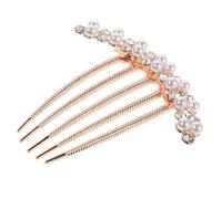 PENIKOKO Peigne à Cheveux en Perles Format Compact Alliage de Zinc et Plastique Accessoires pour Femmes Coiffure Mariage Fête Chignon Côté