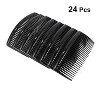 PENIKOKO Peigne à Cheveux en Plastique Noir 24 Pièces, 27 Dents, Petit Format, Démêlant Doux, pour Femmes et Filles, Coiffure Quotidienne et Voyage