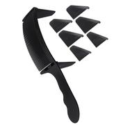 PENIKOKO Peigne à Cheveux Incurvé en Plastique Noir Petit Format Peigne de Coiffure Professionnel pour Hommes Guide de Coupe pour Tondeuse Barbe et Cheveux Outil Coiffure Ergonomique