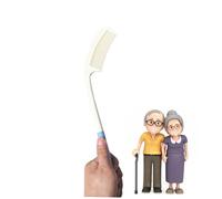 PENIKOKO Peigne Courbé En Plastique à Long Manche Ergonomique Pour Personnes Âgées Et Handicapées, Large Prise En Main, Adapté Cheveux Secs Et Mouillés, Usage Quotidien Maison Et Soin