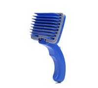 PENIKOKO Peigne de Toilettage pour Chien Plastique Bleu Petit Format Élimination Poils Morts Démêlage et Stimulation Cutanée Soin Doux pour Chiots et Chiens