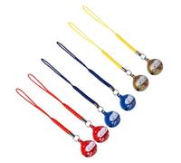 PENIKOKO Pendentifs Amulette Chat Maneki Neko en Cuivre Clochette Lot de 6 Pièces Décorations à Suspendre pour Téléphone Portable et Paquet Symbole Chance et Prospérité