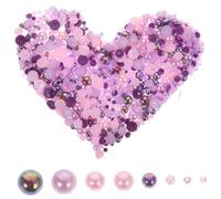 PENIKOKO Perles Nacrées Abs pour Ongles Mélangées Décoratifs Résistants pour Nail Art Créatif DIY
