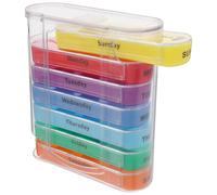 PENIKOKO Pilulier Hebdomadaire Compact à Compartiments par Jour Organisateur de Transparent Distributeur Portable pour Voyage et Usage Quotidien