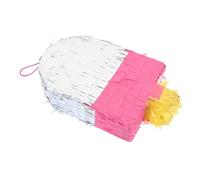 PENIKOKO Piñata en Papier Forme Crème Glacée Suspendue, Décoration de Fête Anniversaire Fille, Piñata Remplie pour Bonbons, Accessoire Festif pour Célébrations et Anniversaires