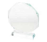 PENIKOKO Plaque Trophée en Cristal Octogonale 160 Mm, Prix de Reconnaissance en Cristal Vierge, Trophée pour Employés et Cérémonies, Récompense Commémorative Solide, pour Remise de Diplômes