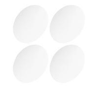 PENIKOKO Plateau Décoratif Miroir en Acrylique Argenté Rond 15 Cm Diamètre, Épaisseur 1,5 Mm, Lot de 4 Pièces - Petit Plateau Miroir Circulaire pour Fête, Présentation Bijoux et