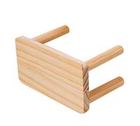 PENIKOKO Plateforme d'escalade pour Hamster en Bois Naturel, Grosse Taille, Support Anti-Morsure, Accessoire pour Cage de Petits Animaux, Jouet Stimulant pour Hamster Domestique