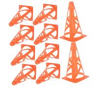 PENIKOKO Plots de Marquage Football Pliables Orange Cones Entraînement Résistants Au Vent pour Obstacles et Coordination