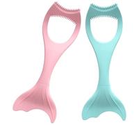 PENIKOKO Pochoir Mascara en Silicone Portable 2 Pièces, Outil D'assistance Cils Léger et Pratique, pour Maquillage des Yeux des Filles