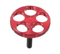 PENIKOKO Poignée de Pliant Alliage Aluminium Rouge Poignée Robinet Ronde à Accessoire Compatible Installation Rapide et Sécurité Renforcée