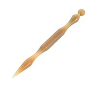 PENIKOKO Point Massage Tool Corne de Buffle Naturelle Stylo Dacupuncture Double Tête Ergonomique pour Auriculothérapie Pénétre Points de Pression avec Précision Portable pour Massage