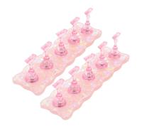 PENIKOKO Porte-ongles D'entraînement Rose en Plastique Aimant, Design Long en Vague Scintillante, Léger et Portable, pour Salon et Usage à Domicile