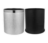 PENIKOKO Poubelle Intérieure 10l Double Compartiment en Pe et Cuir Pu, Corbeille à Déchets Étanche Cuisine et Salle de Bain, Seau Amovible Pratique, Usage Hôtel, Ktv et Maison