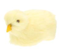 PENIKOKO Poussin Peluche Réaliste avec Décoration de Bureau pour Pâques Délicat Forme de Poussin Accessoire Décoratif pour Fête Printanière