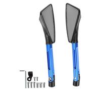 PENIKOKO Rétroviseurs Latéraux pour Scooter et Miroir de Guidon Cnc Bleu Verre Haute Définition Installation Facile Accessoires de Modification Durables