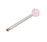 PENIKOKO Roller de Massage Facial Jade Naturel Rose Léger et Texturé pour Soulager les Poches et Rougeurs Outil de Soin Musculaire Du Visage et Cou Facile à Utiliser et Portable