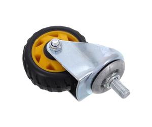PENIKOKO Roue Pivotante pour Cric de Sol en Fer et Plastique Frein, Accessoire Robuste pour Entretien Automobile en Garage, Confort de Travail Assuré