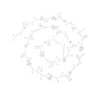 PENIKOKO Serrage-tête Perlé Fait Main En Chaîne De Cheveux Argentée 1 Mètre Fleurs Décoratives Mariage Cérémonie Accessoire Femme