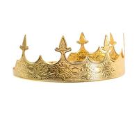 PENIKOKO Serre-Tête Couronne de Roi Homme Dorée Rétro Accessoire Cosplay Impérial Ancien Couronne Antique pour Costume Fête et Événement Coiffure Prince Élégante Accessoire Roi pour