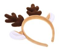 PENIKOKO Serre-tête Renne Noël Doux Cornes Réalistes Bandeau Festif pour Accessoires Cheveux Fête Carnaval Cosplay Adultes et Garçon Fille