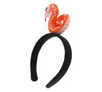 PENIKOKO Serre-tête Serpent Peluche Doux Élastique pour Fêtes et Spectacles Accessoire Costume Chinois Amusant pour Adultes